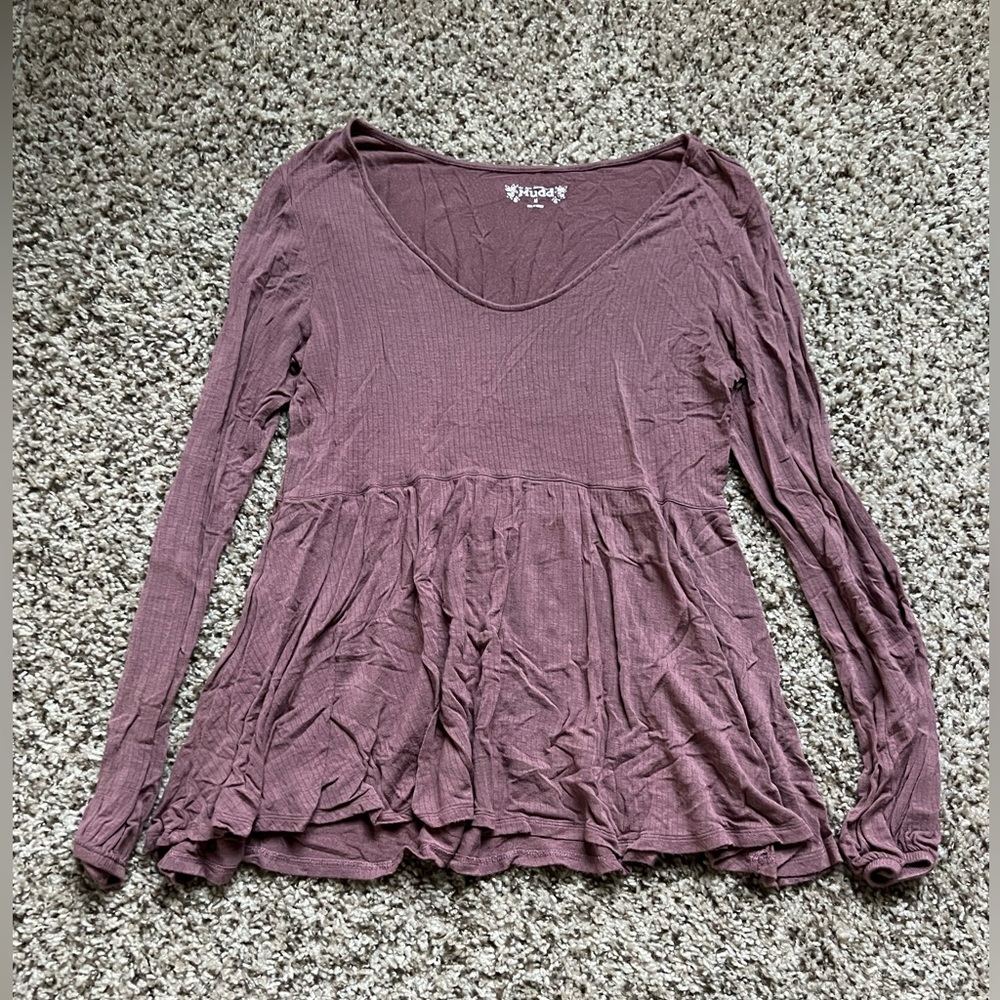 Mudd Peplum Top